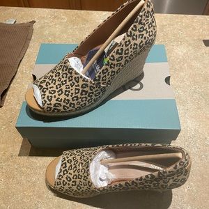 TOMS Michelle Wedge Small Leopard